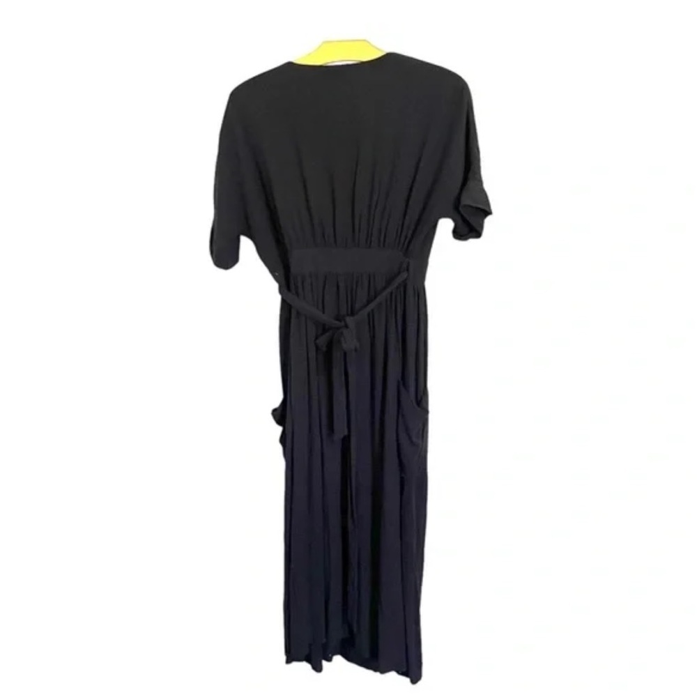 Modern Citizen Black Midi Dress with Tie Waist